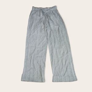 SO Striped Linen-Blend Wide-Leg Pants